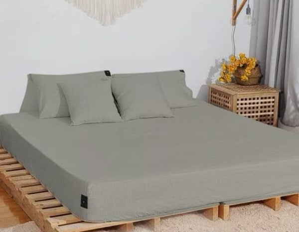 Green Earthing Sheet Double Bed Fitted UK Plug Cotton Silver Grounding Healing