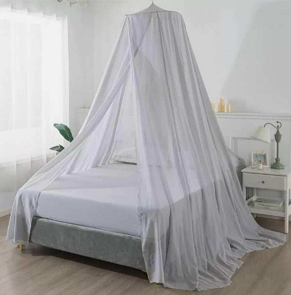 5G, Wi-Fi’s, EMF’s Anti Radiation Bed Canopy, Double Bed, White, Cotton & Silver