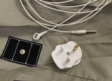 Green Earthing Sheet Double Bed Fitted UK Plug Cotton Silver Grounding Healing