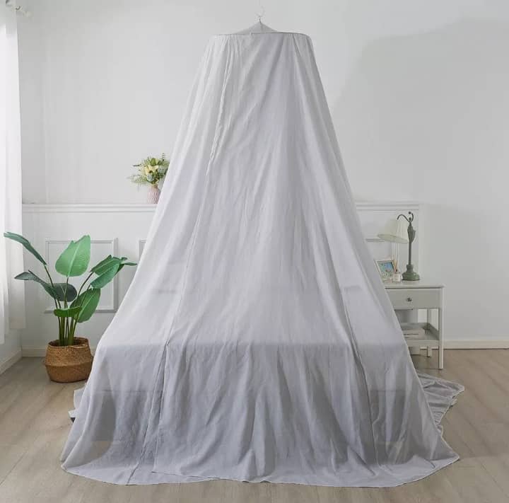 5G, Wi-Fi’s, EMF’s Anti Radiation Bed Canopy, Double Bed, White, Cotton & Silver