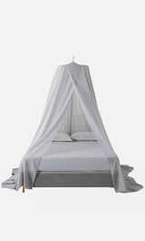 5G, Wi-Fi’s, EMF’s Anti Radiation Bed Canopy, Double Bed, White, Cotton & Silver