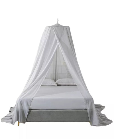 5G, Wi-Fi’s, EMF’s Anti Radiation Bed Canopy, King/Queen Bed Size, White, Cotton & Silver