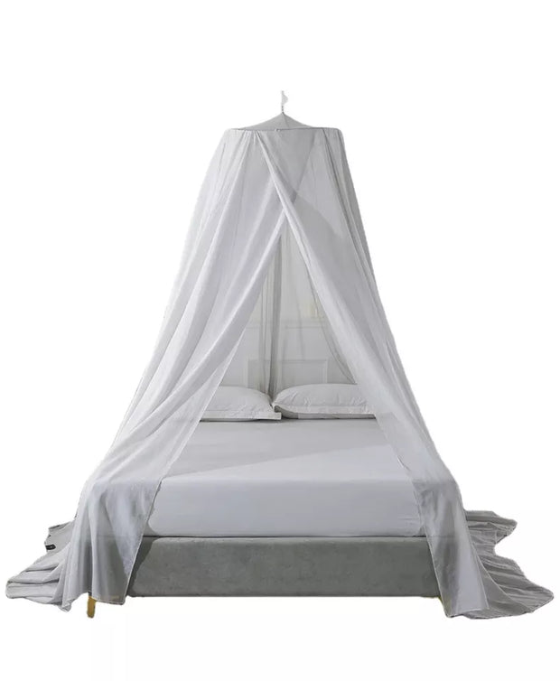 5G, Wi-Fi’s, EMF’s Anti Radiation Bed Canopy, SINGLE Bed, White, Cotton & Silver
