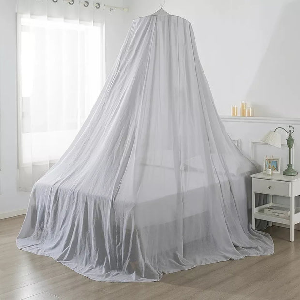 5G, Wi-Fi’s, EMF’s Anti Radiation Bed Canopy, SINGLE Bed, White, Cotton & Silver