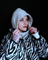 EMFs blocking Hoodie Hat Light Grey , RF, cotton and real silver, antibacterial, unisex