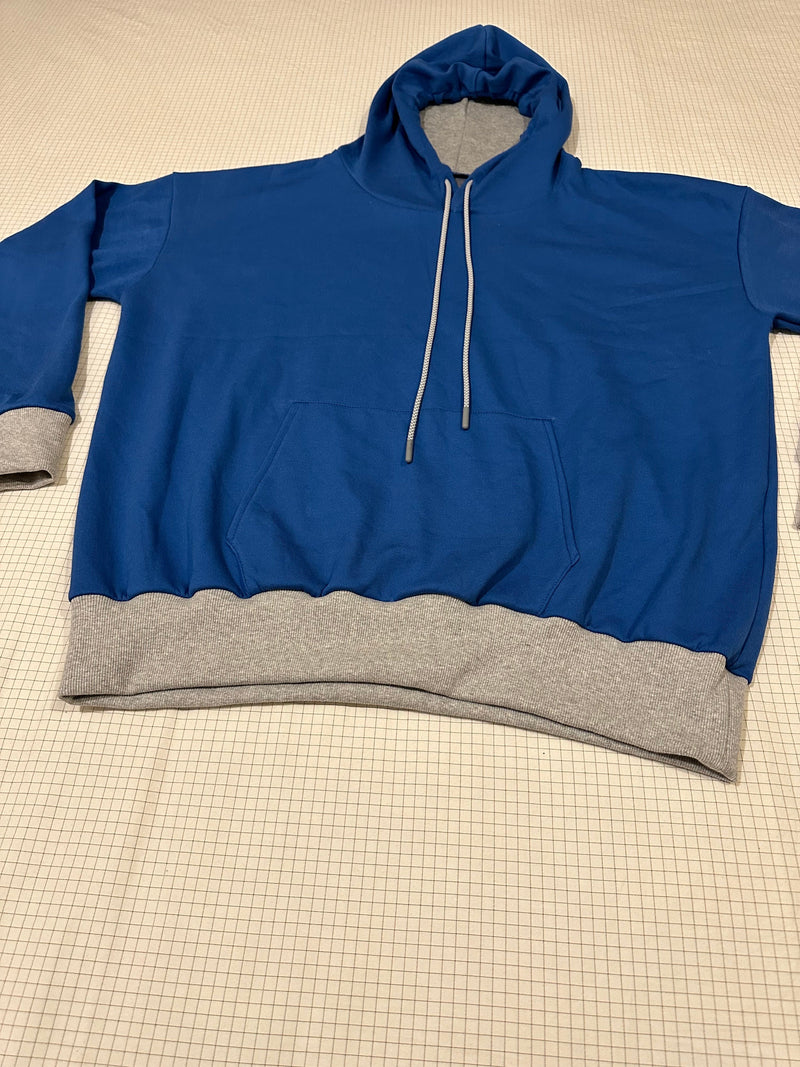 Blue Grey Hoodie EMF 5G Radiation Shielding, Unisex Man Woman