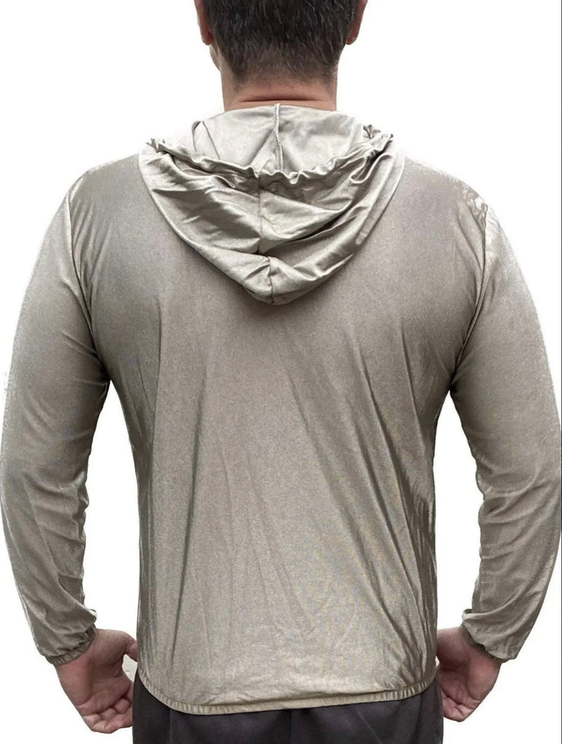 Silver Hoodie EMF 5G Radiation Shielding, Unisex Man Woman