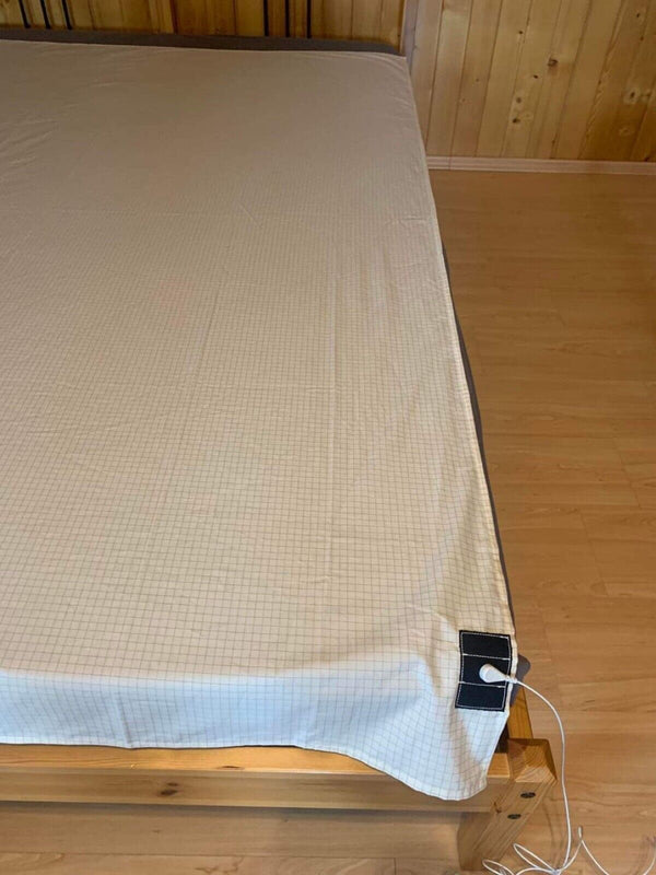 Earthing Flat Bed Sheet EMF 5G Wi-Fi's with  plug & cable