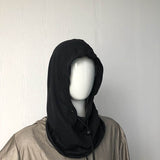 EMFs blocking Hoodie Hat in Black,cotton and real silver, antibacterial, unisex