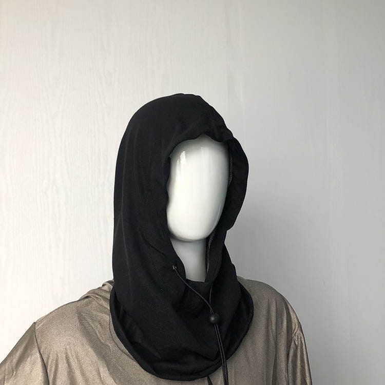 EMFs blocking Hoodie Hat in Black,cotton and real silver, antibacterial, unisex