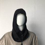 EMFs blocking Hoodie Hat in Black,cotton and real silver, antibacterial, unisex
