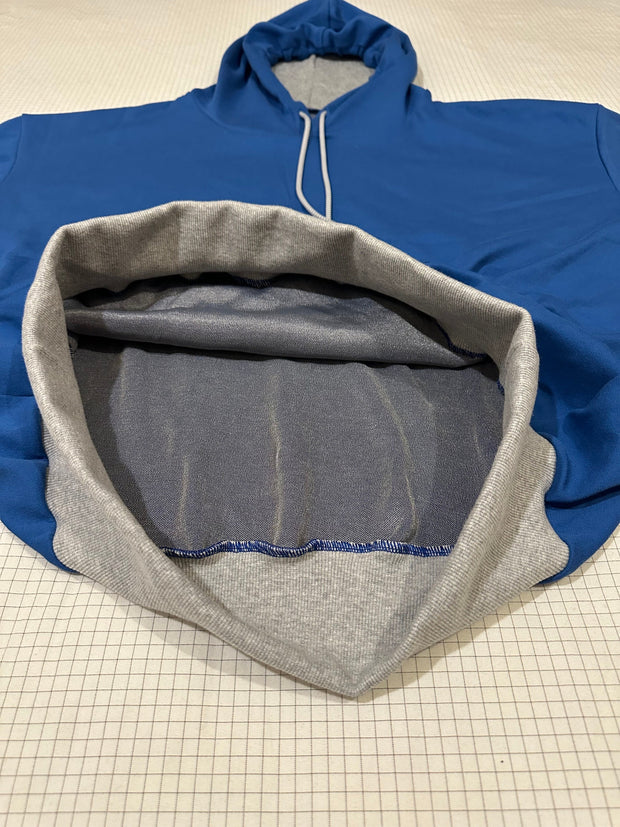 Blue Grey Hoodie EMF 5G Radiation Shielding, Unisex Man Woman