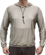 Silver Hoodie EMF 5G Radiation Shielding, Unisex Man Woman