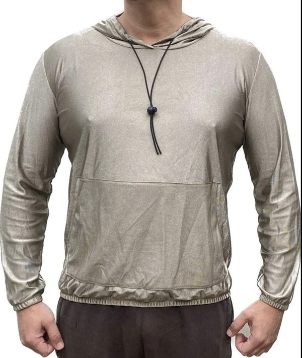Silver Hoodie EMF 5G Radiation Shielding, Unisex Man Woman