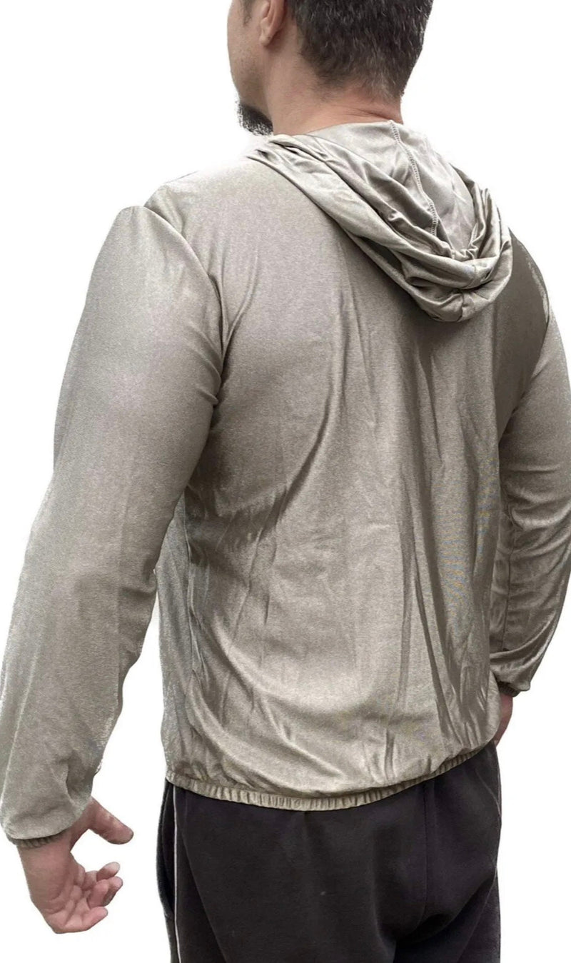 Silver Hoodie EMF 5G Radiation Shielding, Unisex Man Woman